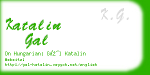 katalin gal business card